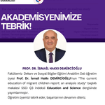 Fakültemiz Dekanı ve Öğretim Üyemize Tebrik!
